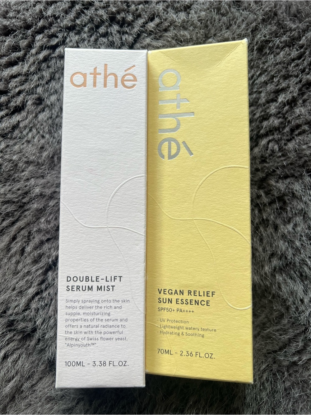 Vegan Relief Sun Essence SPF50+ PA and Double Left Serum Mist